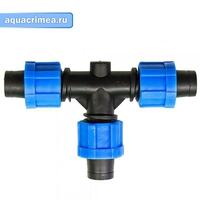 Тройник для капельной ленты (16")